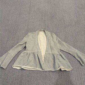 AMO Women's Light Gray Peplum Blazer